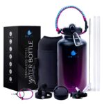 ICELILIS Botella Térmica Morada 64 Oz Set Completo - Image 2
