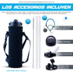 Botella Acero Inoxidable ICELILIS 24 Oz Azul Set Completo - Image 6