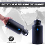 ICELILIS Botella Térmica Negra 64 Oz Una Tapa - Image 5