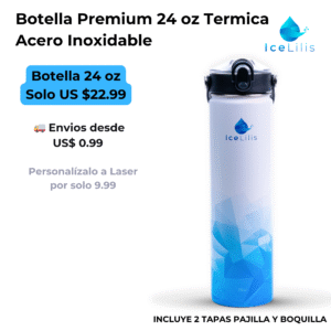 Botella Acero Inoxidable ICELILIS 24 Oz Azul