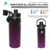 Botella 18 Oz Acero Inoxidable Morada - Image 3
