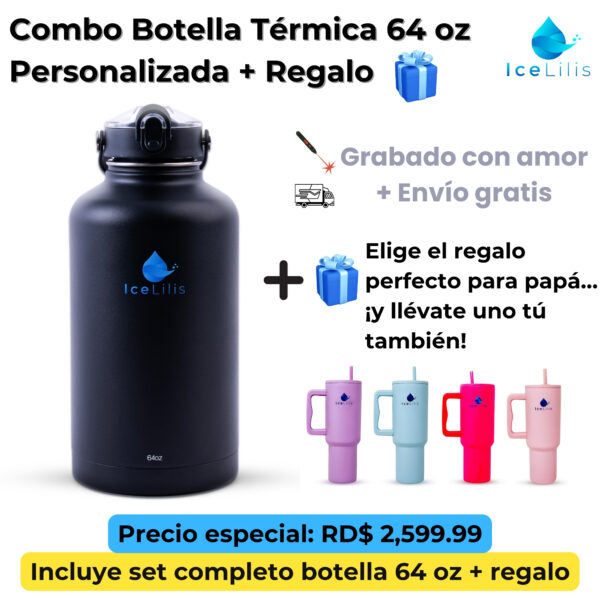 Combo Día de las Padres ICELILIS – Botella 64 oz + Regalo