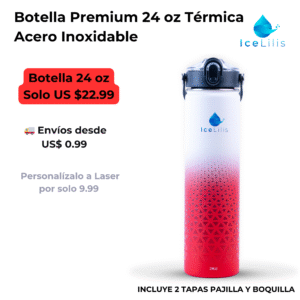 Botella Acero Inoxidable ICELILIS 24 Oz Roja
