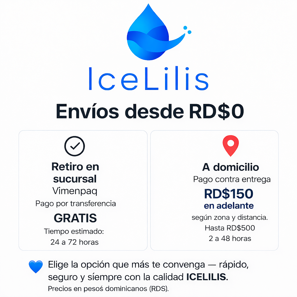 Opciones de Envío ICELILIS – Desde RD$ 0